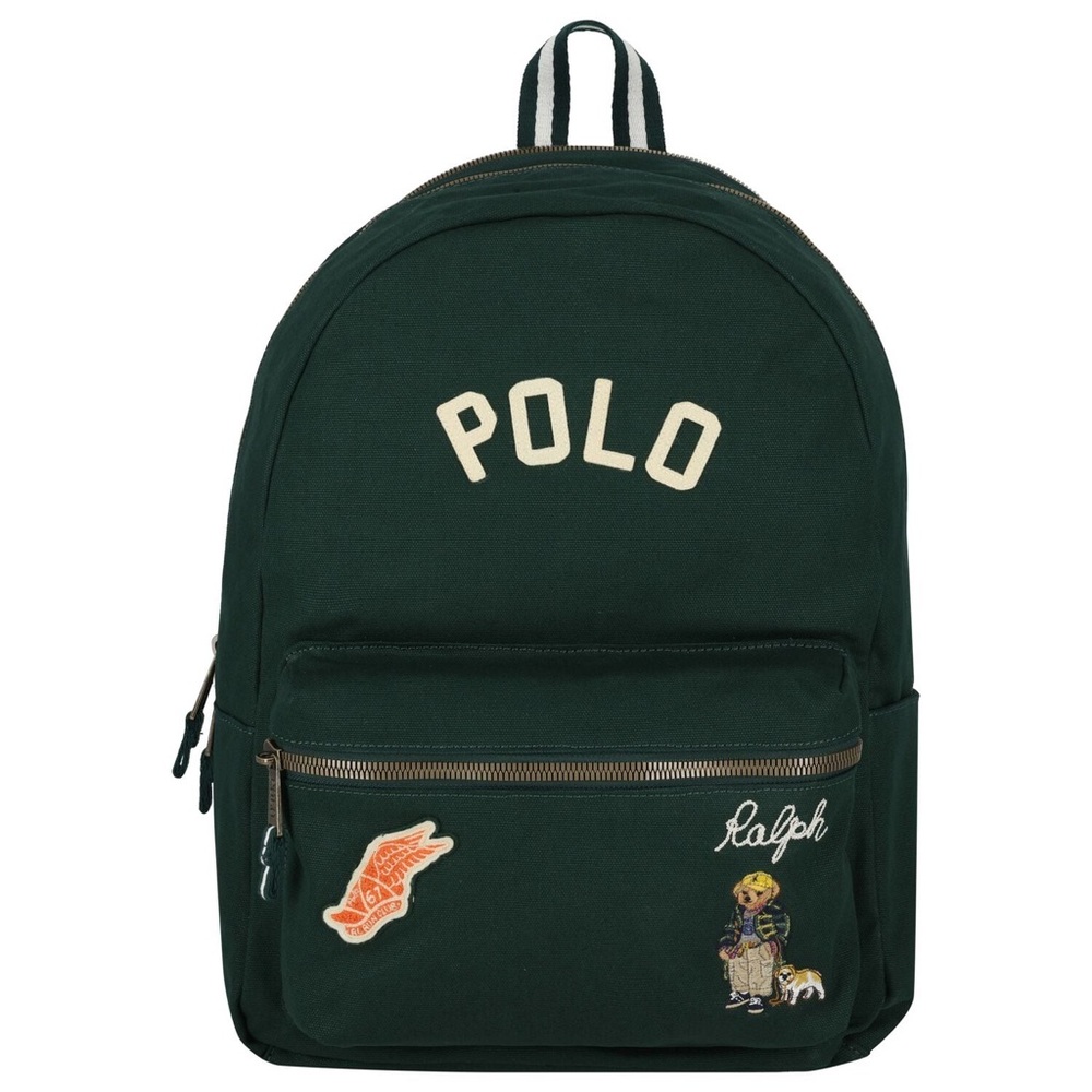 Polo Ralph Lauren Green Logo Bear Patch Backpack